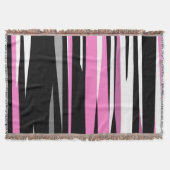 roze wit en zwart abstract deken (Voorkant)