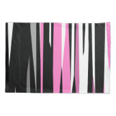 roze wit en zwart abstract kussensloop (Achterkant)
