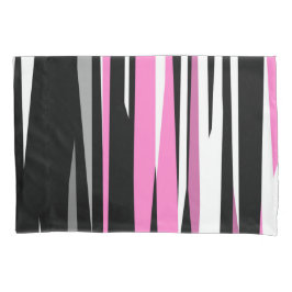 roze wit en zwart abstract kussensloop