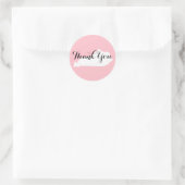 Roze Wit en Zwart Kentucky Bruiloft Dank u Ronde Sticker (Tas)