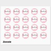 Roze Wit en Zwart New Mexico Bruiloft Dank u Ronde Sticker (Vel)