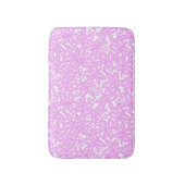 Roze wit floreel patroon badmat (Voorkant Verticaal)