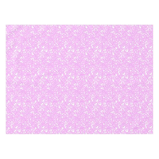 Roze wit floreel patroon, retro, roze, wit, pin tafelkleed (Voorkant (Horizontaal))