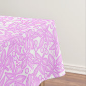 Roze wit floreel patroon, retro, roze, wit, pin tafelkleed (Voorbeeld)