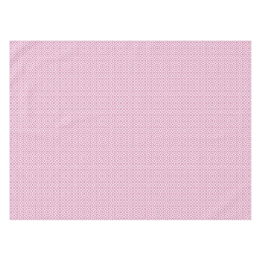 Roze wit geometrisch patroon art deco tafelkleed (Voorkant (Horizontaal))