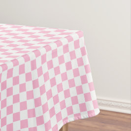 Roze Wit Geruit Baby shower Kinder Kamer Decor Tafelkleed