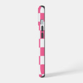 Roze Wit Geruit Check iPhone Case iPhone 15 Case (Linkerkant)