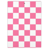 Roze wit geruit controlepatroon klembord (Achterkant)