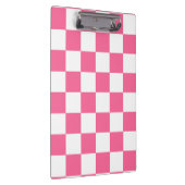 Roze wit geruit controlepatroon klembord (Rechts)