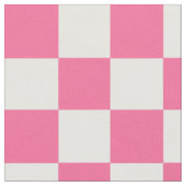Roze wit geruit controlepatroon stof (Close Up)