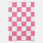 Roze wit geruit controlepatroon theedoek (Verticaal)