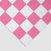 Roze wit geruit controlepatroon tissuepapier (Detail)