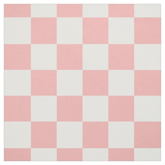Roze wit geruit gingham patroon stof (Swatch)