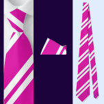 Roze Wit Gestreept patroon Stropdas<br><div class="desc">Roze Witte Gestreepte Patroon stropdas.</div>