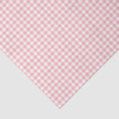 Roze Wit Gingham Check Meisje Verjaardag Baby show Tissuepapier (Detail)
