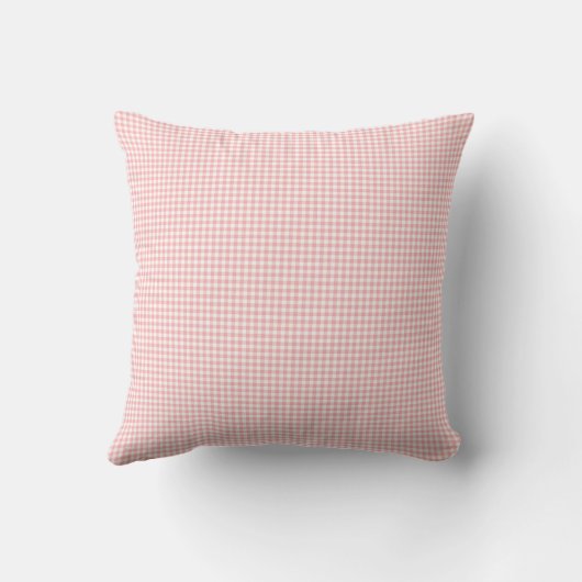 Roze Wit Gingham Check Slaapkamer Stoel Sofa Kussen (Achterkant)