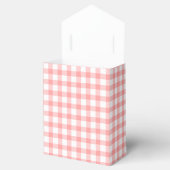 Roze wit gingham patroon dank u geschenkdoos bedankdoosjes (Geopend)