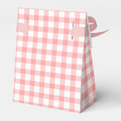 Roze wit gingham patroon dank u geschenkdoos bedankdoosjes (Achterkant)