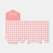 Roze wit gingham patroon dank u geschenkdoos bedankdoosjes (Uitgevouwen)