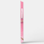 Roze, Wit & Goud Agaat, DIY Script Naam Zwart Case-Mate iPhone Case (Achterkant / Links)