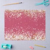 Roze Wit Goud Confetti Sparkle Tissuepapier (Craft)