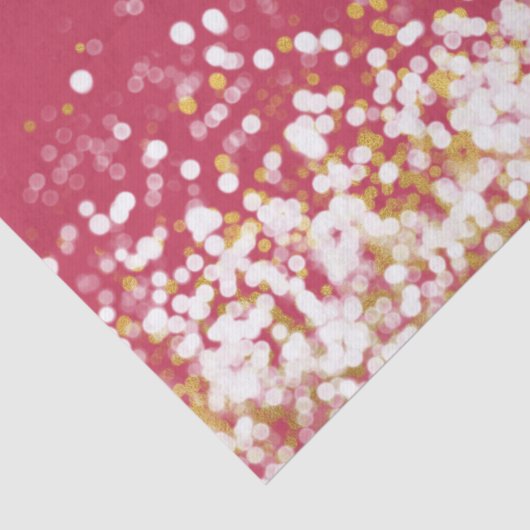 Roze Wit Goud Confetti Sparkle Tissuepapier (Detail)