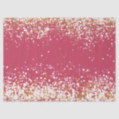 Roze Wit Goud Confetti Sparkle Tissuepapier (Voorkant)