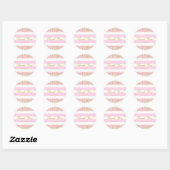 Roze Wit & Goud Faux Confetti Moderne Stickers (Vel)