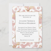 Roze Wit Goud Liefde XO bruiloft Kaart (Voorkant)