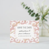 Roze Wit Goud Liefde XO bruiloft save the date (Staand voorkant)