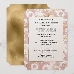 Roze Wit Goud Liefde XO Vrijgezellenfeest Kaart