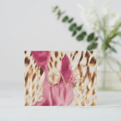 Roze Wit Goud Zuidwesten Cowgirl Glitter Liefde Briefkaart (Staand voorkant)