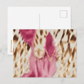 Roze Wit Goud Zuidwesten Cowgirl Glitter Liefde Briefkaart (Voorkant / Achterkant)