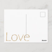 Roze Wit Goud Zuidwesten Cowgirl Glitter Liefde Briefkaart (Achterkant)