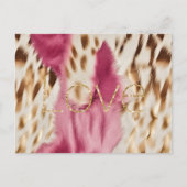 Roze Wit Goud Zuidwesten Cowgirl Glitter Liefde Briefkaart (Voorkant)