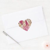 Roze Wit Goud Zuidwesten Cowgirl Glitter Liefde Hart Sticker (Envelop)