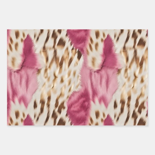 Roze Wit Goud Zuidwesten Cowgirl Glitter Liefde Inpakpapier Vel (Voorkant 3)