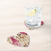 Roze Wit Goud Zuidwesten Cowgirl Glitter Liefde Kartonnen Onderzetters (Insitu)