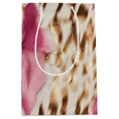 Roze Wit Goud Zuidwesten Cowgirl Glitter Liefde Medium Cadeauzakje (Voorkant)