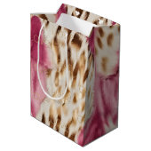 Roze Wit Goud Zuidwesten Cowgirl Glitter Liefde Medium Cadeauzakje (Achterkant Gekanteld)