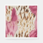 Roze Wit Goud Zuidwesten Cowgirl Glitter Liefde Servet (Voorkant)