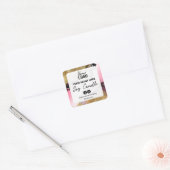 Roze Wit Gouden Inkt Soja Kaars Labels (Envelop)