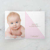 Roze Wit Gouden Kruis Doopsel Baby Meisje foto (Binnen)