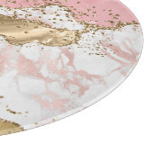 Roze Wit Gouden Mauve Glitter Marmered Agaat Snijplank (Hoek)