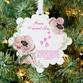 Roze Wit Groen Elegant Valentijn Ornament