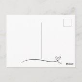 Roze Wit Groen Elegante Valentijn Post Kaart (Achterkant)