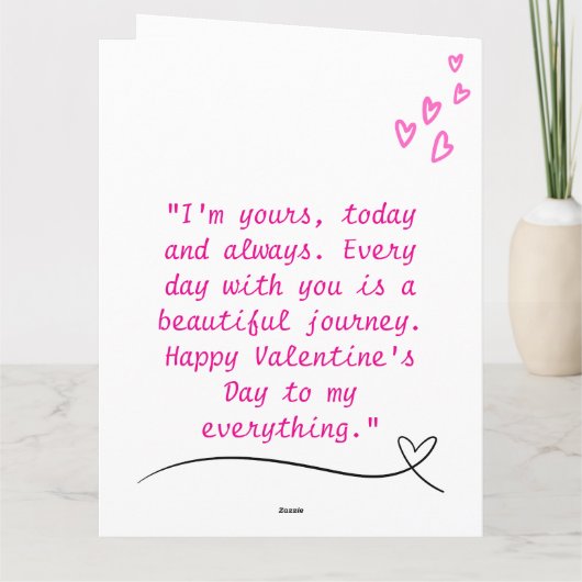 Roze Wit Groen Elegante Valentijnskaart Kaart (Achterkant)