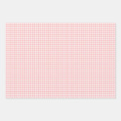 Roze Wit Groen Plaid Stripes Meisjes Verjaardag Inpakpapier Vel (Voorkant 3)