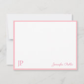 Roze Wit Handschrift Script Monogram Sjabloon (Voorkant)