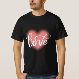 Roze Wit Hart Liefde Valentijnsdag T-shirt